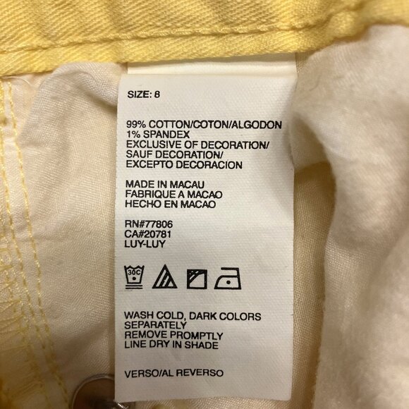 NWT Tommy Hilfiger Stretch Hipster Boot Yellow Size 8 Jeans - Picture 4 of 10